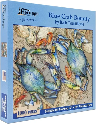 Miniatura 14 de William Bock - Rompecabezas de 550 piezas para adultos - Blue Crab Bay - Rompecabezas de playa para mujeres y hombres - Rompecabezas geniales - Arte