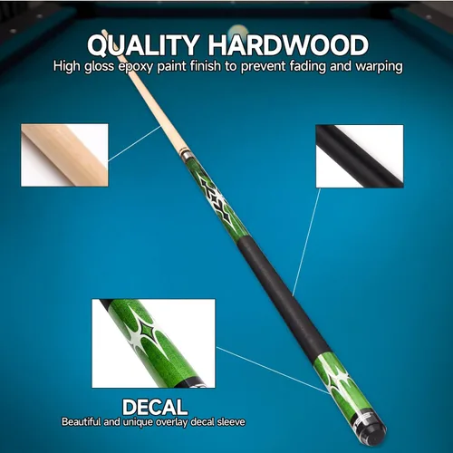Miniatura 5 de GSE Games & Sports Expert 58" 2-Piece Canadian Maple Hardwood Billiard Pool Cue Sticks for Men/Women, House or Commercial/Bar Use