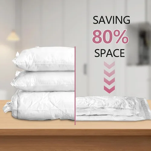Miniatura 2 de Bolsas de sellado al vacío para ropa de viaje, paquete de 5 bolsas de almacenamiento al vacío para ahorro de espacio con bomba eléctrica, sellador