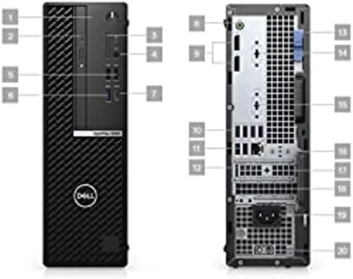 Miniatura 9 de Dell Optiplex 5090 SFF Desktop Core i5-10500 - Disco duro SSD de 512 GB - 16 GB de RAM 6 núcleos @ 4.5 GHz Win 11 Pro Negro (renovado)
