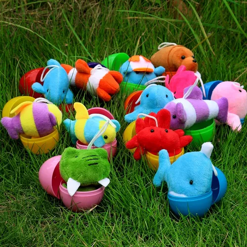 Miniatura 3 de Paquete de 30 mini juguetes de peluche de animales del océano a granel, lindos animales de peluche de criaturas marinas, decoración de llavero