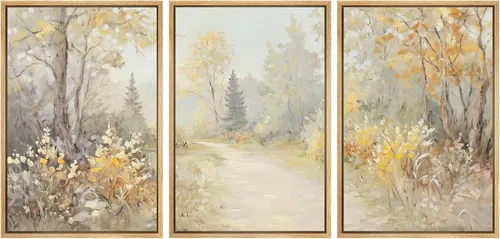 Miniatura 46 de SIGNWIN Lienzo enmarcado para pared, juego de arte dramático de cielo tormentoso, ilustraciones de paisaje nuboso Moody, arte moderno decorativo