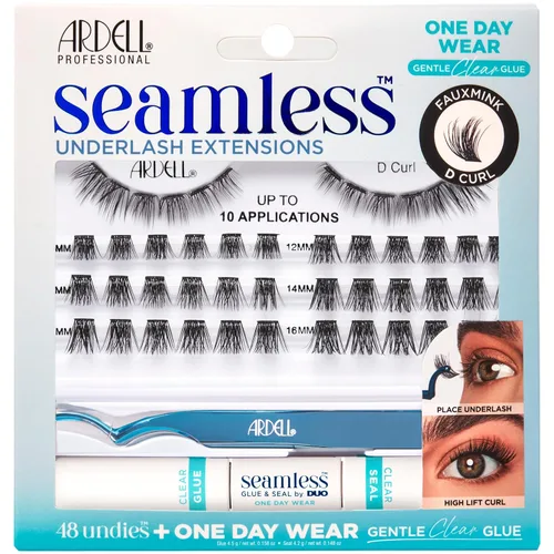 Miniatura 13 de Kit de Recarga de Extensiones de Pestañas Sin Costuras Ardell, Wispies - 32 Longitudes de Racimo Surtidas, Racimos de Pestañas DIY Personalizables