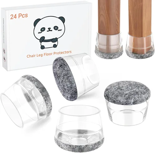 Miniatura 13 de 24 piezas de protectores de pata de silla de silicona extra pequeños (1,5 cm - 2 cm) almohadillas de goma y fieltro para patas de muebles