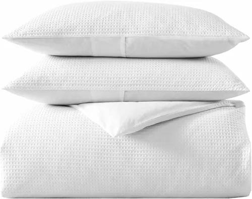 Miniatura 20 de Vera Wang - Juego de funda de edredón tamaño Queen, juego de ropa de cama de algodón suave con fundas a juego, artículos esenciales elegantes