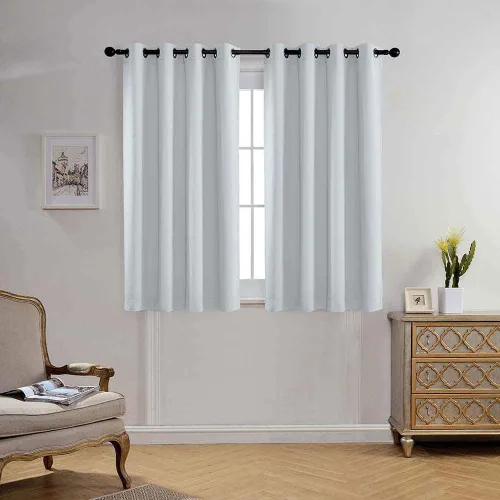 Miniatura 35 de Miuco paneles de cortina de oscurecimiento con arandelas, cortinas opacas con textura para salón, juego de 2