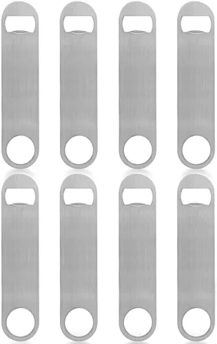 Miniatura 4 de KISEER Abrebotellas plano de acero inoxidable resistente, paquete de 2 abridores de botellas de cerveza para cocina, bar o restaurante