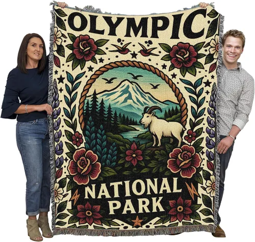 Miniatura 25 de Pure Country Weavers Manta del Parque Nacional Acadia, manta de tapiz de algodón para regalo, fabricada en los Estados Unidos, 72 x 54 pulgadas