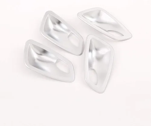 Miniatura 5 de Accesorios de coche ABS cromo interior puerta tazón cubierta Trim 4pcs para BMW E90 3 serie 2005-2012 (plata)