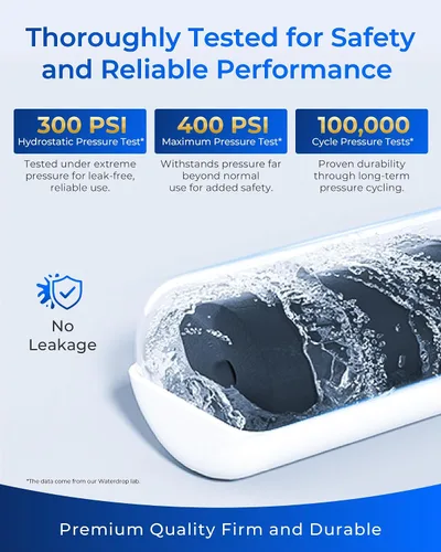 Miniatura 7 de Waterdrop Plus WDP-F19C Reemplazo para filtro de agua de refrigerador GE® RPWFE®, RPWF (con CHIP) NSF 401, compatible con WSG-4, GFE28GBLTS