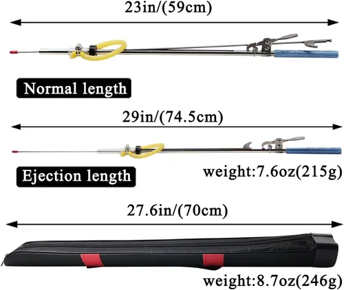 Miniatura 2 de SUFFUSE Arpón ligero resistente a la corrosión, pesca con lanza, equipo de arpón para cangrejos, arpón especialmente diseñado para pesca de peces