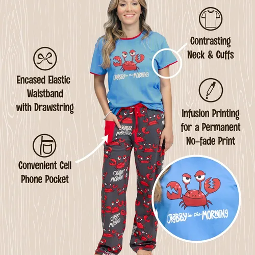 Miniatura 5 de Lazy One Women's Pajama Set, Short Sleeves with Cute Prints, Relaxed Fit