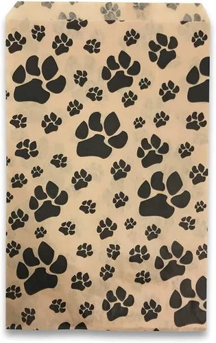 888 Display USA, Inc 100 bolsas de regalo de papel kraft de 4 "x 6" Pawprint/Kraft – Compras/Ventas/Bolsas de mano