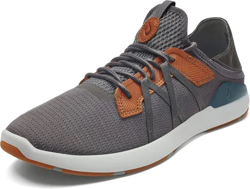 OLUKAI Mio Li - Zapatos deportivos para hombre, malla ligera y transpirable, suela de goma de ajuste cómodo y agarre húmedo, Eyestays de cuero en