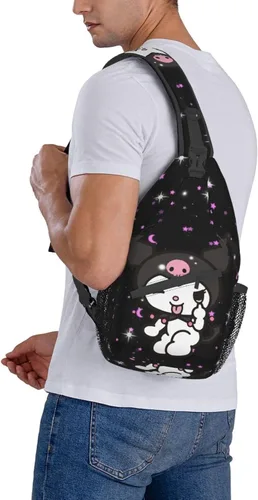 Miniatura 9 de Bolso casual para el pecho, bolso cruzado de dibujos animados, bolso de hombro kawaii para ciclismo, deportes, senderismo