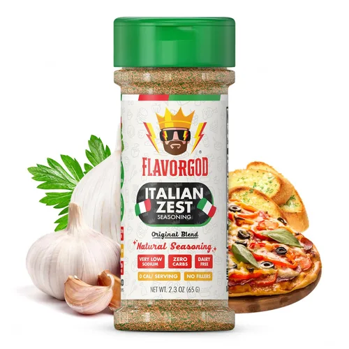 Miniatura 29 de Mezcla de Condimentos con Sabor a Queso de FlavorGod - Mezcla de Especias Premium Totalmente Natural y Saludable para Pollo, Verduras, Ensalada