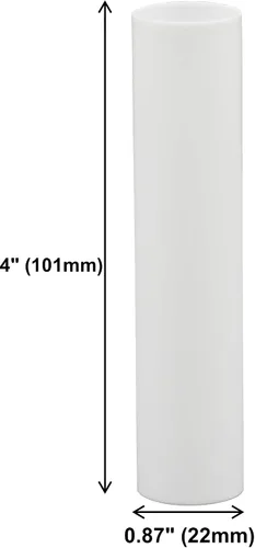 Miniatura 2 de Creative Hobbies® 1751 - Juego de 6 fundas de plástico blanco de 4 pulgadas de alto, fundas para candelabros