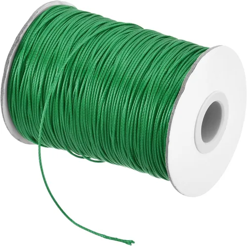 Miniatura 26 de MECCANIXITY Cordón encerado de poliéster encerado de 0.031 in, cuerda de cera de 175 yardas para hacer pulseras, collares, cuentas, joyería y Caqui
