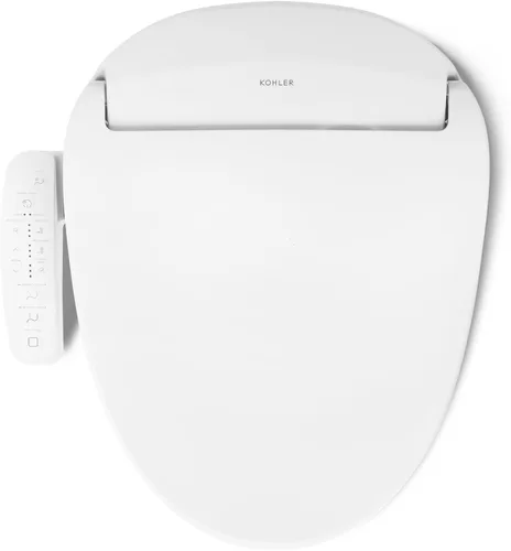 Miniatura 11 de Kohler PureWash E580 - Asiento de inodoro para bidé, redondo, color blanco, con tapa de cierre silencioso que evita golpes, varita autolimpiante
