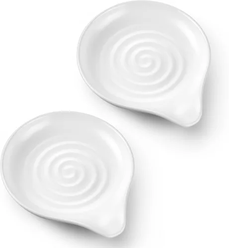Miniatura 16 de Herogo - Soporte de cuchara de acero inoxidable negro para estufa de cocina, soporte grande para espátula de cocina con parte inferior cuadrada