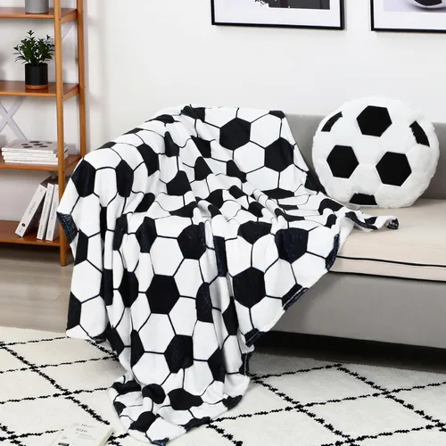 Miniatura 4 de SmoothNovelty El juego de 2 almohadas y mantas de fútbol incluye 40 x 50 pulgadas, manta de franela de fútbol suave y esponjosa, cojín de felpa