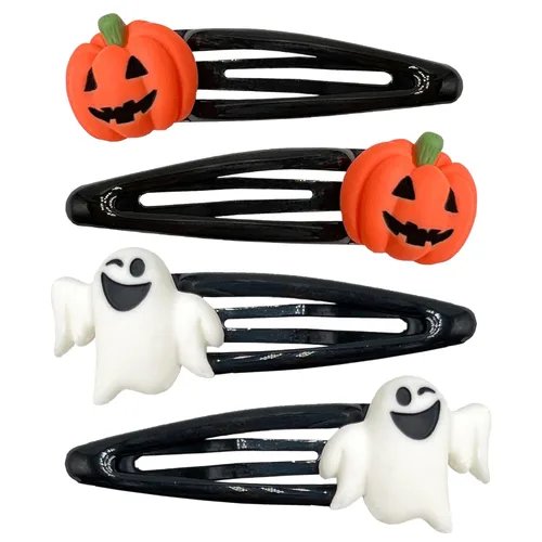 Miniatura 9 de 4 pinzas para el cabello de Halloween, calabaza de Beleki fantasma, pinzas para el cabello antideslizantes, pasadores de Halloween, accesorios