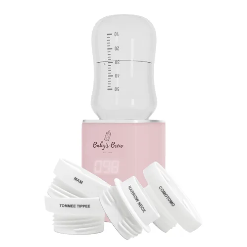 Miniatura 17 de Baby's Brew Calentador de biberones portátil con juego de adaptador, calentador de biberones inalámbrico para leche materna y fórmula, recargable, a