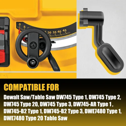 Miniatura 3 de HASMX 5140117-78 - Mango biselado de sierra de mesa de repuesto para Dewalt DW745, DWE7480, números de pieza 5140117-78, 5140032-55, 514011778
