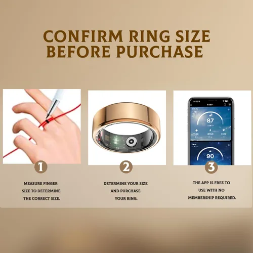 Miniatura 8 de Anillo inteligente para mujeres y hombres, rastreador de fitness y salud con monitor de frecuencia cardíaca, oxígeno en sangre, rastreador de sueño