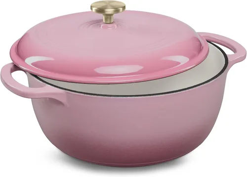 Miniatura 15 de Best Choice Products - Horno holandés redondo de hierro fundido esmaltado de 6 cuartos de galón, utensilios de cocina pretratados de alta