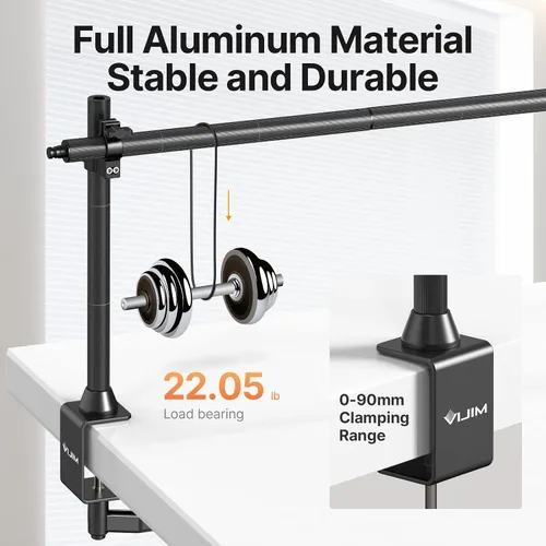 Miniatura 2 de JUSMO LS15 Pro Soporte de Escritorio para Cámara, Plataforma de Montaje de Cámara Aérea de Aluminio, Poste de Mesa Multidispositivo para Montar