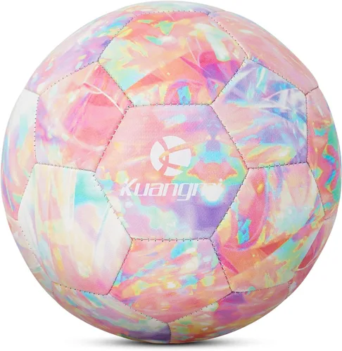 Kuangmi Balón de fútbol, pelota de partido de tamaño oficial 5, jugadores de fútbol para jóvenes, adolescentes y adultos, entrenamiento deportivo al