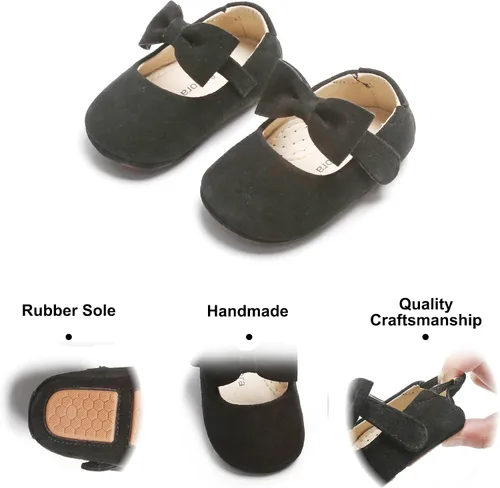 Miniatura 101 de Felix & Flora Zapatos de bebé de suela suave - Zapatos de bebé para caminar, mocasines, suela de goma, zapatos de cuna