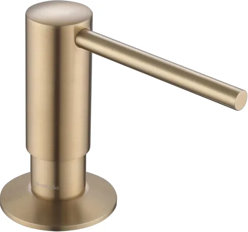 Miniatura 9 de AguaStella ASF026BG Dispensador de jabón integrado dorado cepillado brillante para fregadero de cocina con botella de jabón bomba de encimera