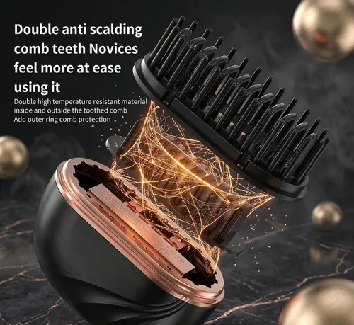 Miniatura 7 de Cepillo alisador de pelo inalámbrico portátil, mini peine inalámbrico para alisar el cabello con batería recargable, cepillo térmico de viaje