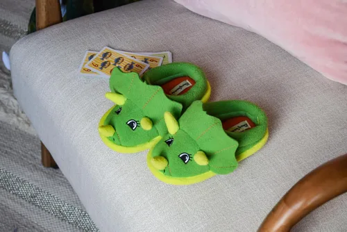 Miniatura 4 de Dearfoams Pantuflas lindas de tiburón, vaca, unicornio, perro, dinosaurio y criatura de animales para niños pequeños y niños