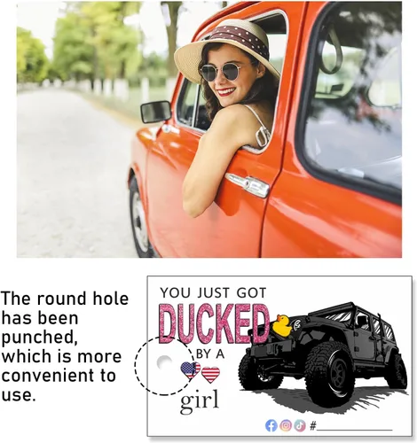 Miniatura 4 de You've Been Ducked You Just Got Ducked By a Car Girl Tarjeta de juego de pato de pato Etiqueta de tarjeta de pato Paquete de 50