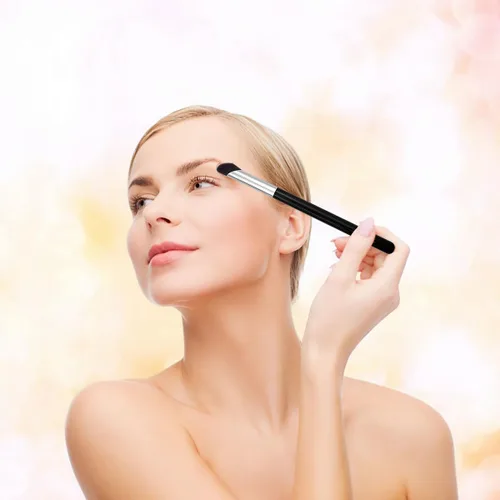 Miniatura 5 de 4 brochas correctoras para debajo de los ojos, cepillo profesional de base para mezclar líquidos o polvos cosméticos en ángulo