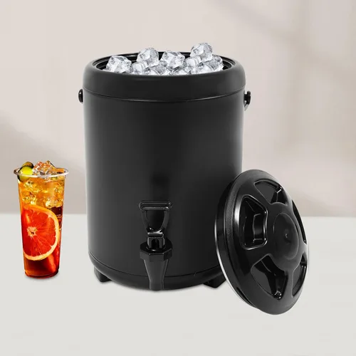 Miniatura 5 de Dispensador de bebidas con aislamiento de acero inoxidable, dispensador de bebidas calientes con grifo, dispensador térmico de bebidas frías