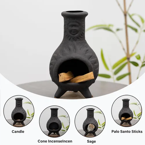 Miniatura 5 de MOUGIGI Soporte de Palo Santo Hecho a Mano y Quemador de Conos de Incienso - Elegante Accesorio para Limpias de Salvia con Capacidad para Rituales