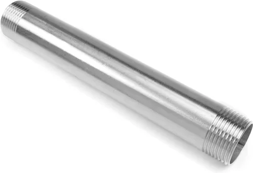 MroMax 1 unids G1 304 accesorios de tubería de acero inoxidable G1 X G1 rosca macho tubería redonda 7.874 in de longitud recto pezón fundido tubo