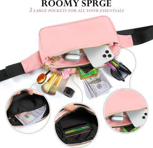 Miniatura 3 de CXWMZY Riñoneras para mujeres y hombres, riñoneras con múltiples bolsillos, gran capacidad, linda riñonera casual para Disney, viajes, compras