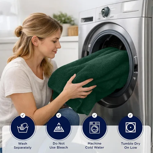 Miniatura 7 de DAN RIVER Paquete de 2 toallas de baño extra grandes de 35 x 70 pulgadas, toallas de baño grandes para adultos, juego de toallas de gran