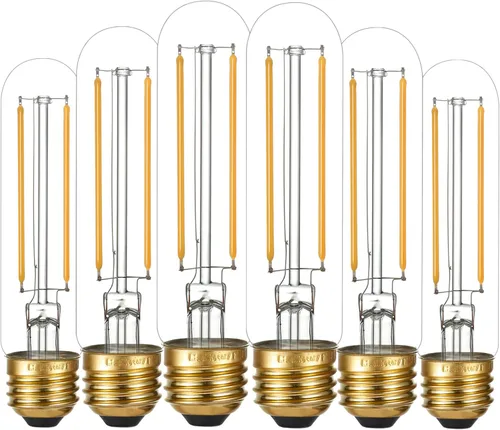 LiteHistory Bombilla LED E26 regulable de 4 W igual a 40 W, blanco cálido, 2700 K, E26, Edison AC120V, 400 lm, tubular, T9 T10, bombilla LED para