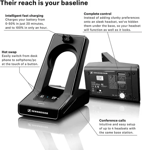 Miniatura 4 de EPOS SD PRO1 ML - Auriculares inalámbricos para PC y teléfono de escritorio, MS Teams, compatibles con aplicaciones de computadora de voz y video