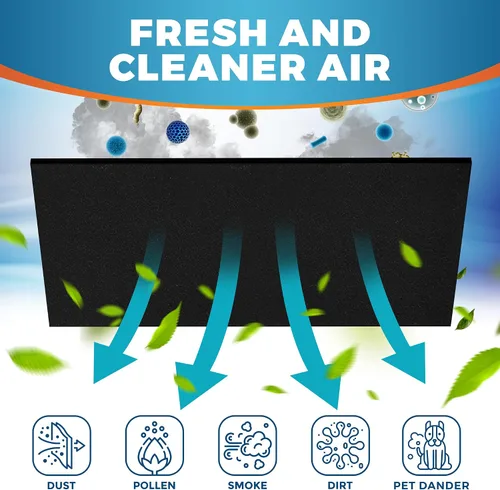 Miniatura 2 de Filtros de ventilación de aire de carbón activado para el hogar, filtros de ventilación de piso de control de polvo de 4 x 12 pulgadas, ambientador