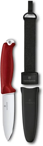 Miniatura 7 de Victorinox Venture Cuchillo de Hoja Fija Full Tang de Acero Inoxidable para Exteriores - Mango Negro Duradero, Cuchillo del Ejército Suizo Ideal