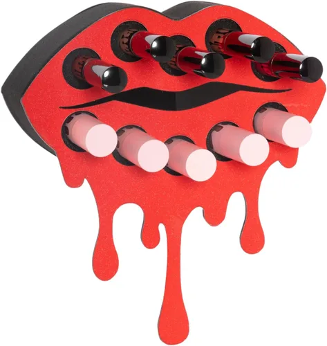 MAKEUP IN PLACE Fearless - Organizador de lápiz labial acrílico para mujeres, diseño minimalista patentado montado en la pared, ahorra tiempo,