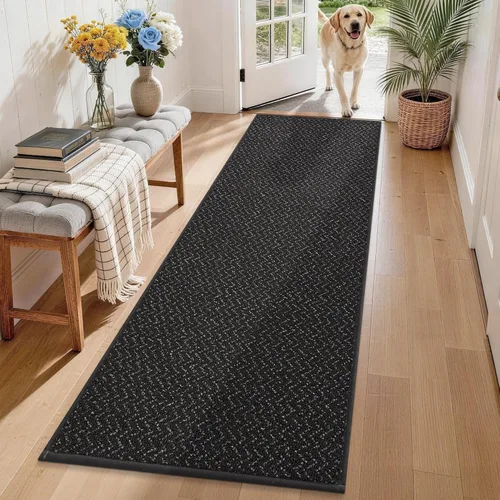 Miniatura 28 de COSY HOMEER Alfombra de pasillo de 2 pies 7 x 10 pies, antideslizante, lavable, absorbente, resistente a las manchas, alfombra para pasillo, entrada