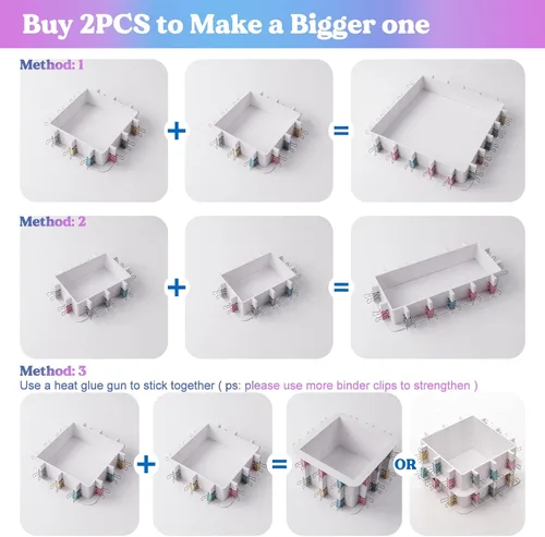 Miniatura 5 de LET'S RESIN Carcasa de Molde Ajustable para Fabricación de Moldes de Silicona (No para Uso Directo de Resina), Molde de Silicona para Fabricación